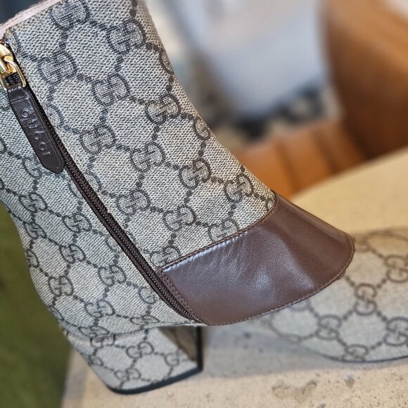 GUCCI Blondie GG-Supreme Canvas Boots - Picture 6 of 13
